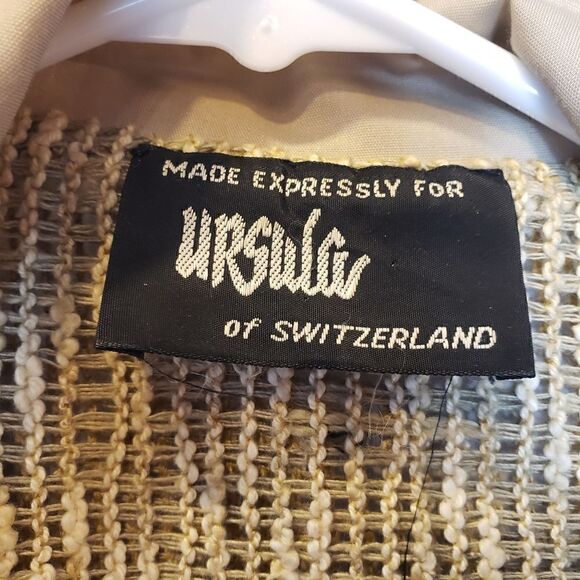 URSULA OF SWITZERLAND Weave Open Front Blazer Small - Picture 4 of 8